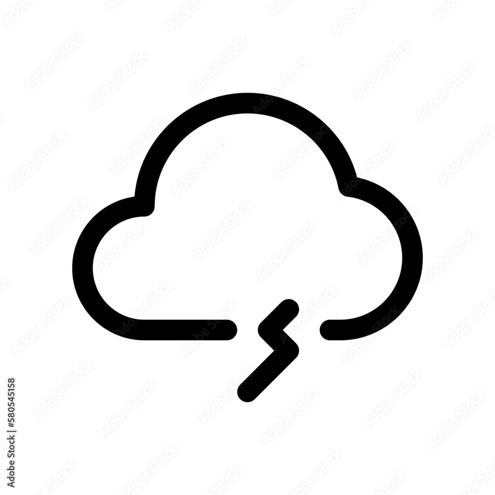 Editable thundercloud vector icon. Part of a big icon set family. Perfect for web and app interfaces, presentations, infographics, etc Editable thundercloud vector icon. Part of a big icon set family. Perfect for web and app interfaces, presentations, infographics, etc