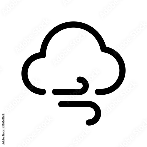 Fotografia, Obraz Editable windy cloud vector icon