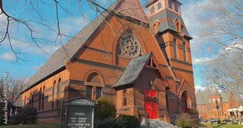 St Michael's Episcopal Church Anglo-Catholic In Naugatuck, Connecticut, United States. Tilt-up photo