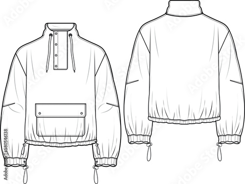 sketch of a sweatshirt drawing, fleece