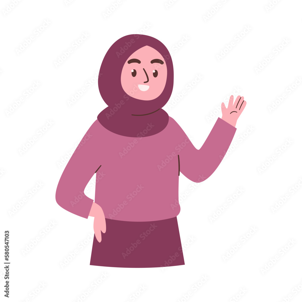 Muslim Woman with Pointing finger Muslim Woman with Pointing finger