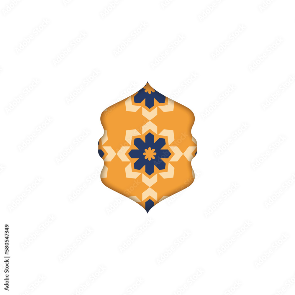 floral batik background icon Ramadan and Islamic Eid
