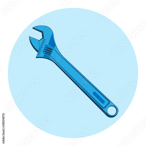 adjustable wrench icon vector for technical and home repair