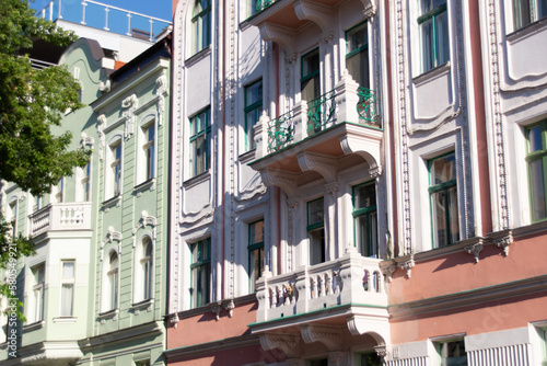 Canvas Print Alte Gebäudefront in der Altstadt von Bratislava