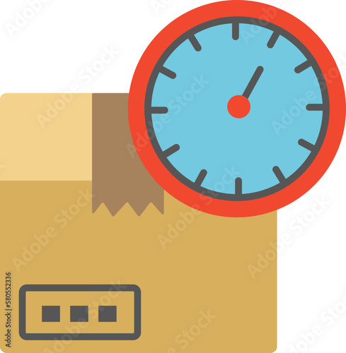 Delivery weighing icon design elements for decoration.