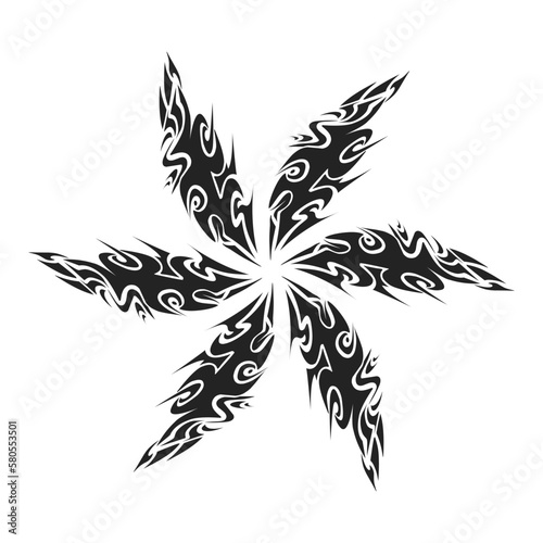 Illustration of a tribal tattoo with a aesthetic shape. Perfect for stickers, clothes stickers, hats, shoes, posters, banners, book covers, icons