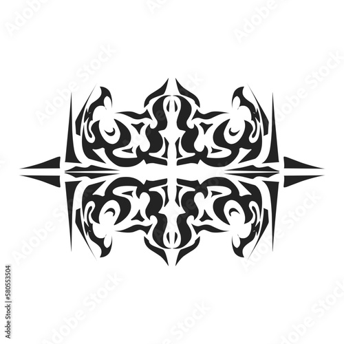 Fototapeta Naklejka Na Ścianę i Meble -  Illustration of a tribal tattoo with a aesthetic shape. Perfect for stickers, clothes stickers, hats, shoes, posters, banners, book covers, icons
