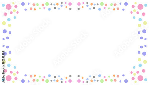 Abstract background illustration of a colorful small ball frame. Perfect for website wallpapers, posters, banners, photo frames, book covers, invitation covers