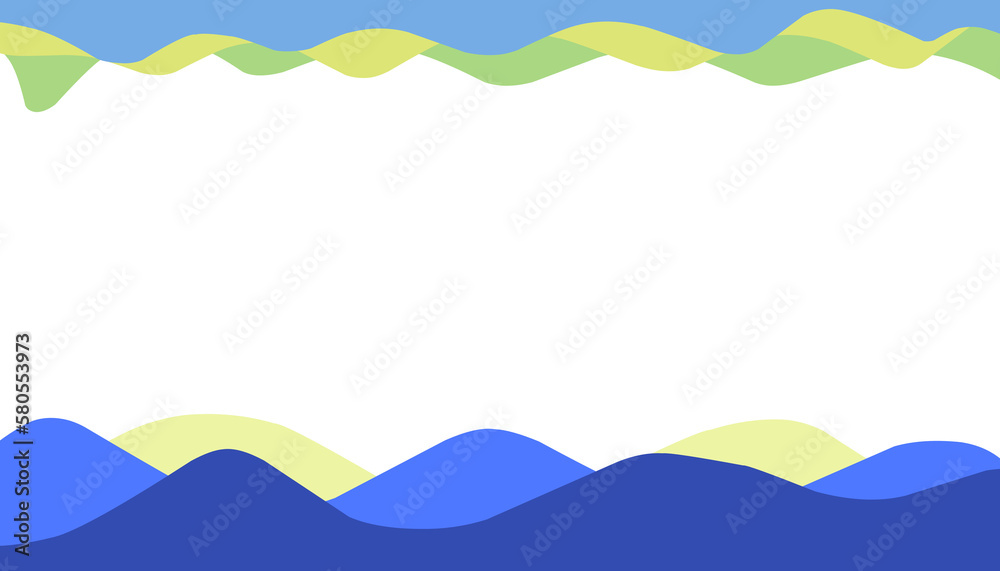 Abstract background illustration of sea blue and yellow waves Abstract background illustration of sea blue and yellow waves