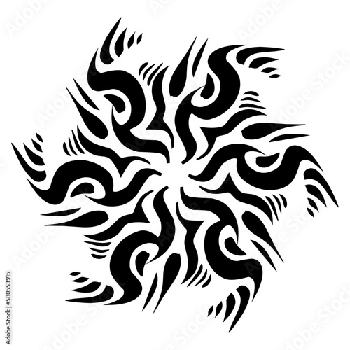 Illustration of a tribal tattoo with a aesthetic shape. Perfect for stickers, clothes stickers, hats, shoes, posters, banners, book covers, icons