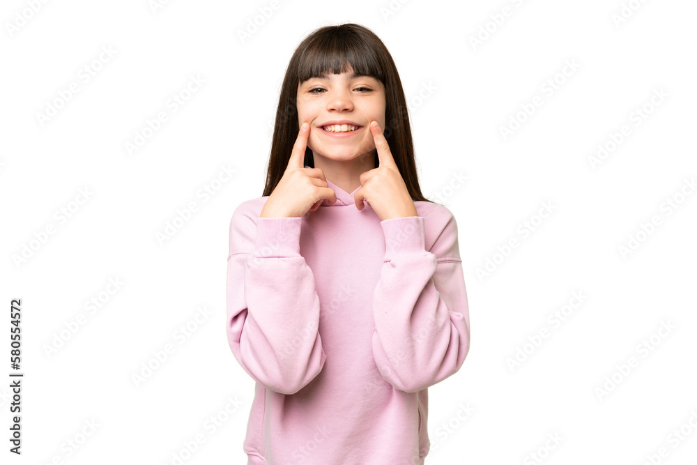 Little girl over isolated green chroma key background smiling with a happy and pleasant expression Little girl over isolated green chroma key background smiling with a happy and pleasant expression