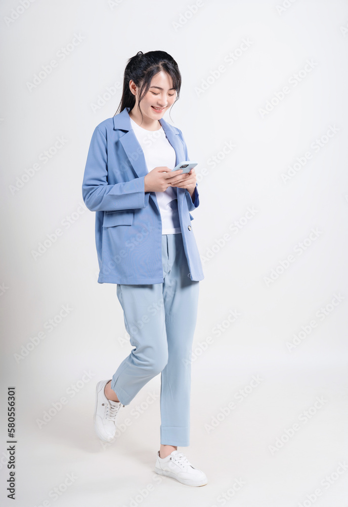 Young Asian woman on white background Young Asian woman on white background