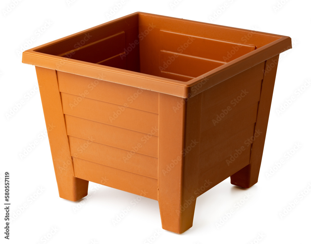 Plastic pot for house plants isolated on white Plastic pot for house plants isolated on white
