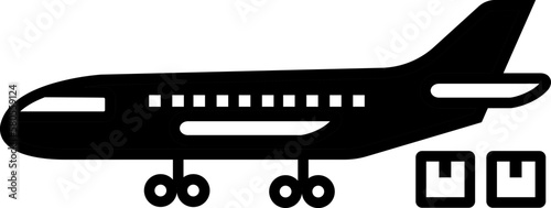 Ship by air icon design elements for decoration.