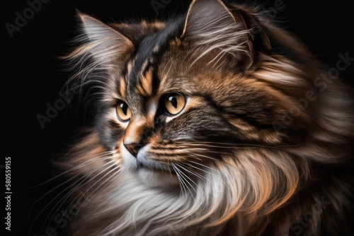 Beautiful Cat portrait animal photography. Generative AI