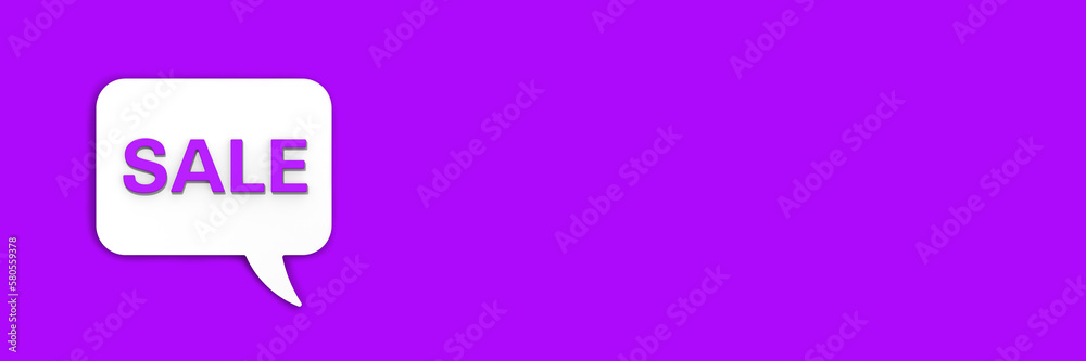Violet percent sign on white message board. Interest withdrawal signal. Discount notifications. Message on a violet background. Horizontal image. Banner for insertion into site.3D image. 3D rendering. Violet percent sign on white message board. Interest withdrawal signal. Discount notifications. Message on a violet background. Horizontal image. Banner for insertion into site.3D image. 3D rendering.