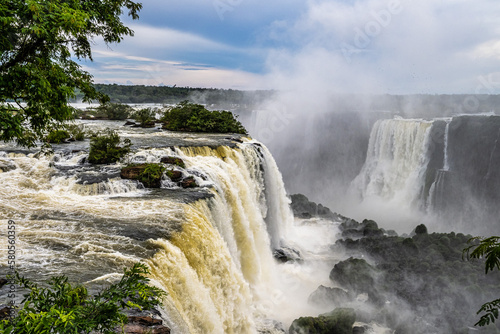 Devil s Throat at Iguazu Falls  one of the world s great natural wonders  on the border of Argentina and Brazil.