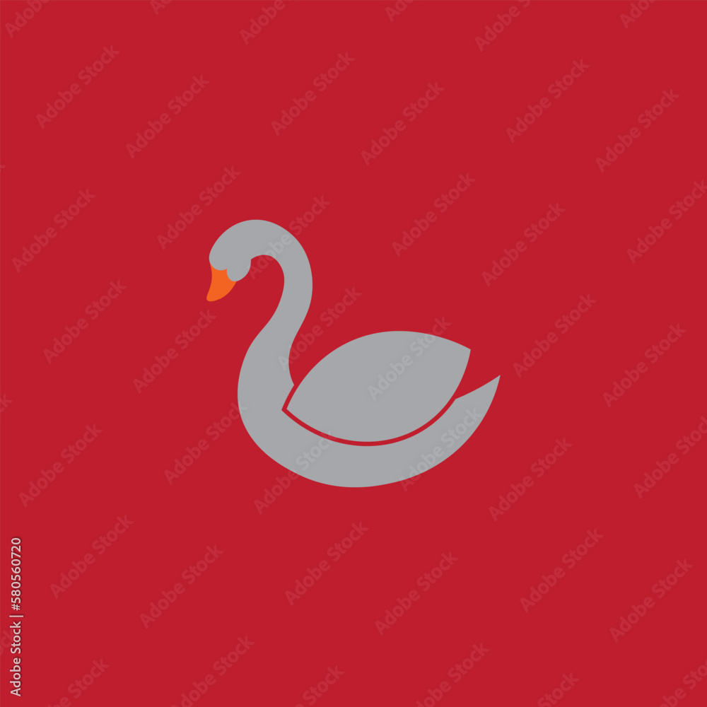 Fototapeta premium swan logo design,swan logo,animal logo