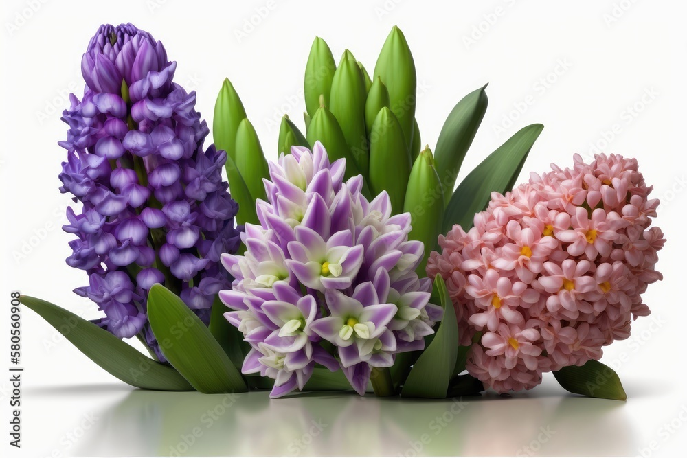 Fototapeta premium Easter flowers most popular in design: Hyacinths