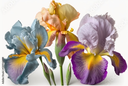 Happy Easter;Easter flowers most popular in design: Irises - These delicate flowers come in a range of colors and are often associated with resurrection and rebirth.