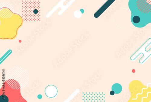 背景イラスト_メンフィス_カラフル