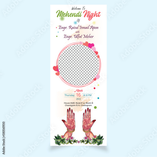 mehndi night banner