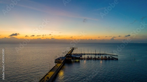 The Fairhope Municipal Pier on Mobile Bay at sunset © George