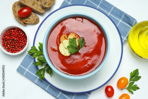Dish made from tomatoes - tasty tomato soup