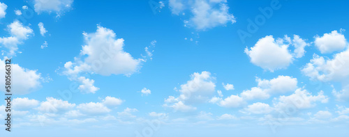 晴天の青空と白い雲の背景素材