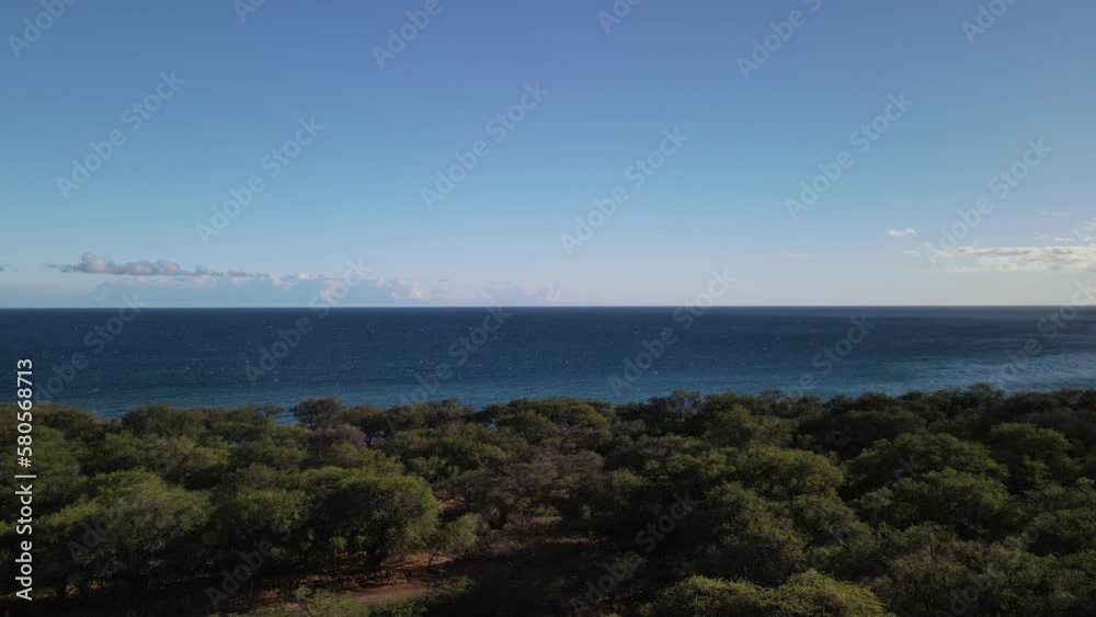 Hawaii fly over South Island Maui along the dry country side Hawaii fly over South Island Maui along the dry country side