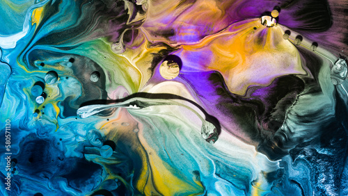 Acrylic Pour Color Liquid marble abstract surfaces Design.