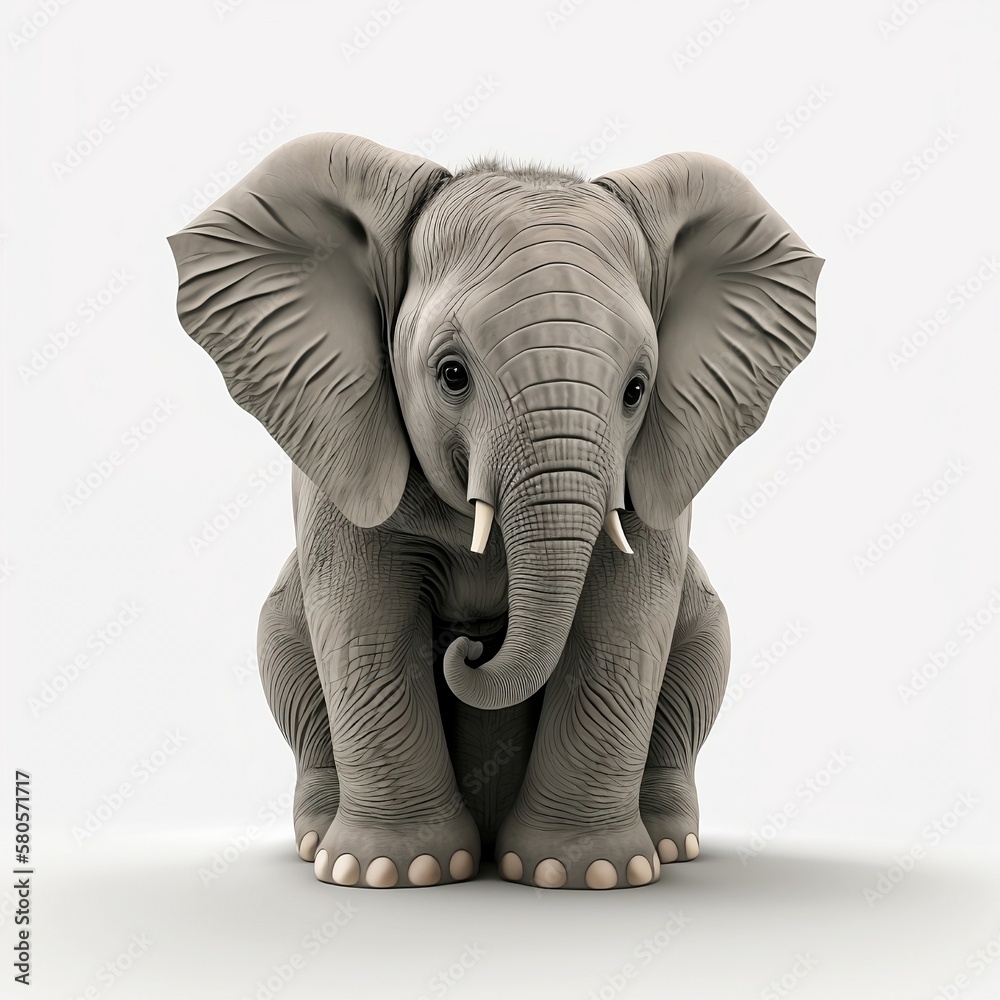 Fototapeta premium 3D Baby Elephant