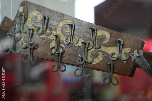 Almaty, Kazakhstan - 03.17.2021 : Ancient Kazakh musical instruments. photo