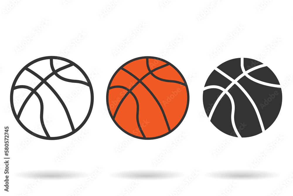 Basketball icon. Ball set vector ilustration.