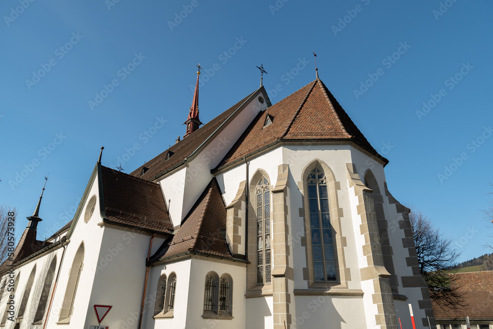 Saint Peter and Paul church in Oberaegeri in Switzerland