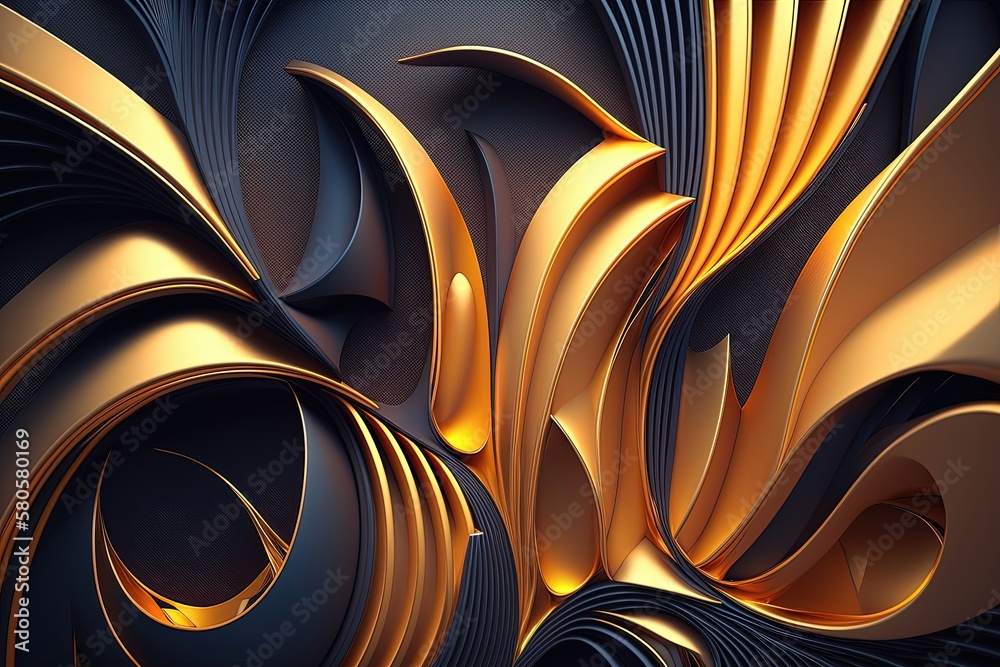 A series of 3D abstract backgrounds featuring geometric shapes and ...