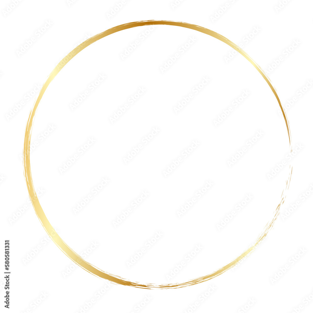 Golden Circle, golden border, golden frame, wedding ornament, luxurious gold circle