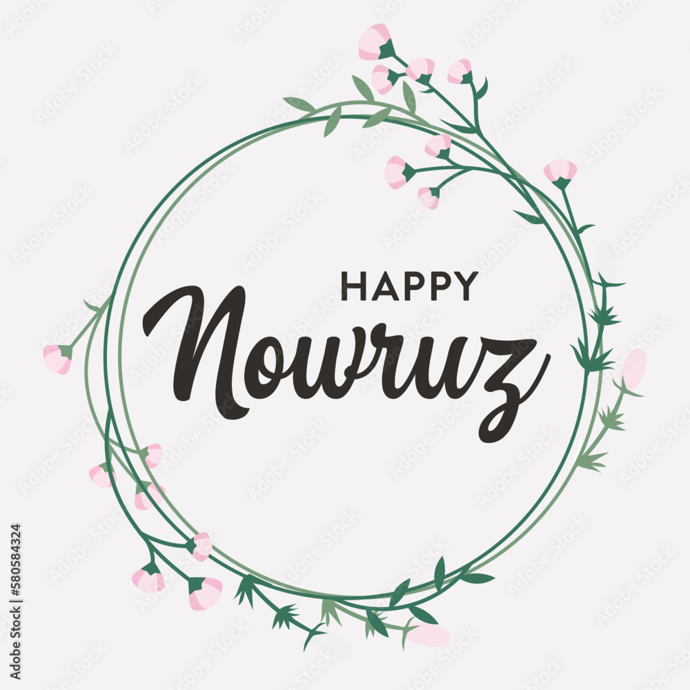 Happy Nowruz vector illustration background. Spring celebration vector design. Nowruz holiday greeting card 