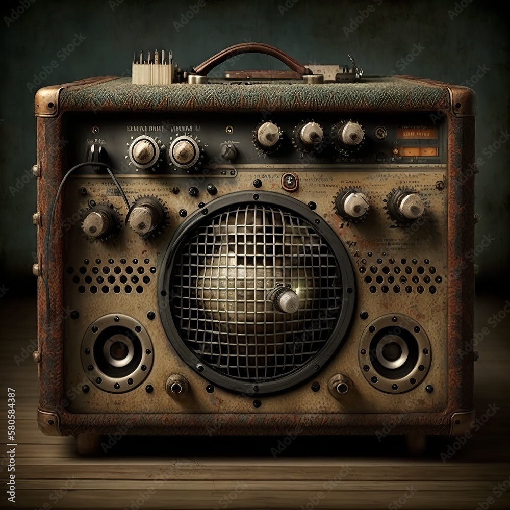 amplifier, music, better sound retro old fm brown object valuable museum piece 90s radio show 80s tape recorder Generative AI amplifier, music, better sound retro old fm brown object valuable museum piece 90s radio show 80s tape recorder Generative AI