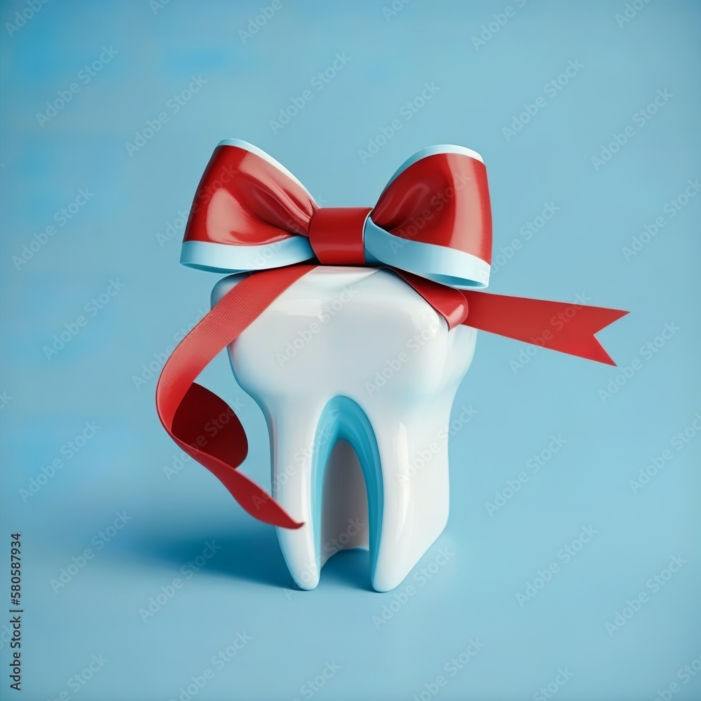 concept for a dental procedure. Free dental care is available. Close up ...