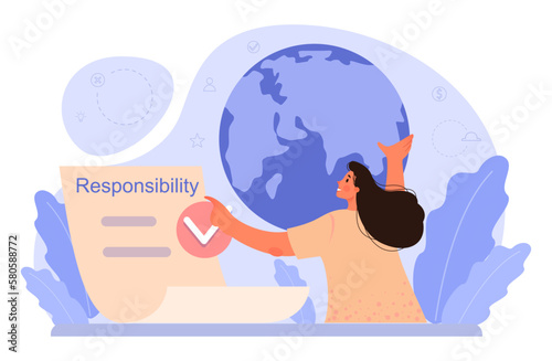 Corporate social responsibility. CSR, business take responsibility