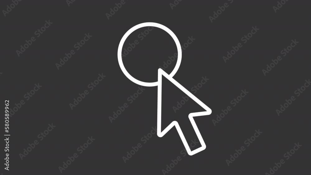 Animated ok button white line icon. Click to approve. Computer cursor. Loop HD video with chroma key, alpha channel on transparent background, black solid background. Outline motion graphic animation Animated ok button white line icon. Click to approve. Computer cursor. Loop HD video with chroma key, alpha channel on transparent background, black solid background. Outline motion graphic animation