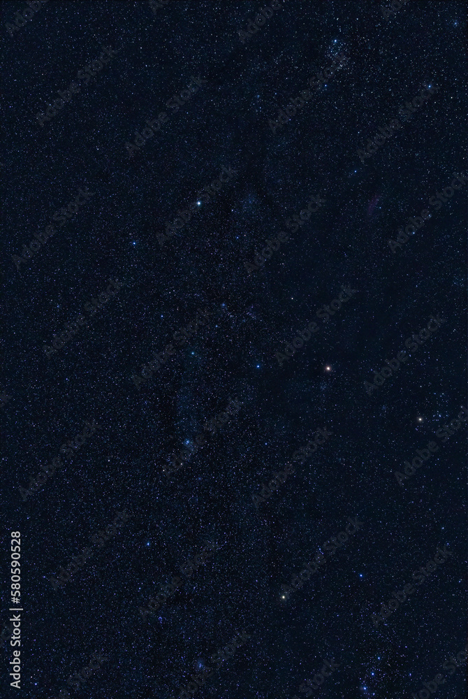 Fototapeta premium Starry Milky Way skies photographed with wide angle lens.