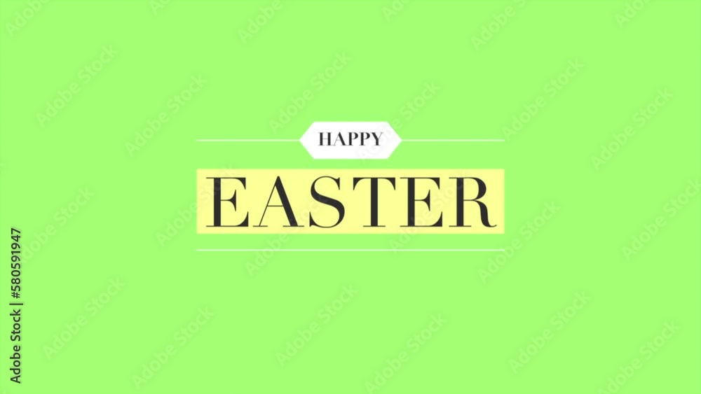 Happy Easter on fashion green gradient, motion abstract holidays, spring and promo style background