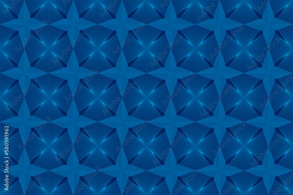Fototapeta premium Abstract Blue Star Illustration Texture Seamless Background, Vector File