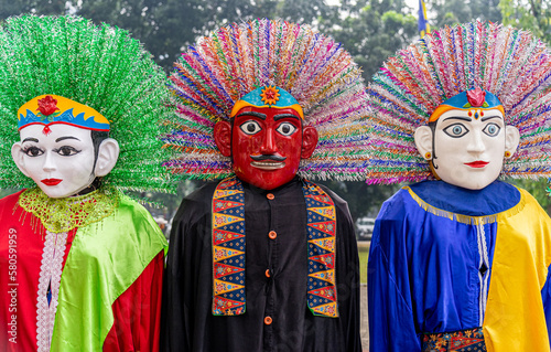 Ondel-ondel is a large puppet figure featured in Betawi folk performance of Jakarta, Indonesia. Ondel-ondel is an icon of Jakarta. Ondel-ondel are utilized for livening up festivals or for welcoming g