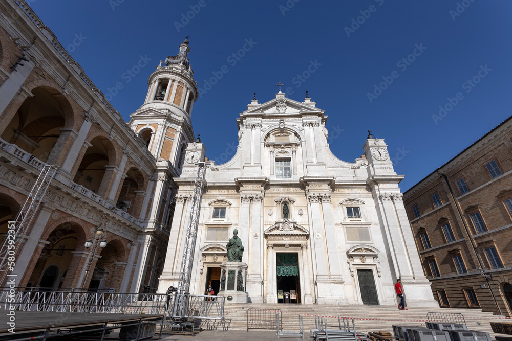 LORETO, ITALY, JULY 5, 2022 - View of the Shrine of the Holy House of Loreto, Italy