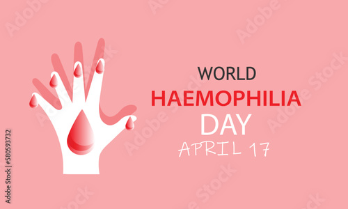 World Haemophilia Day. Template for background, banner, card, poster 