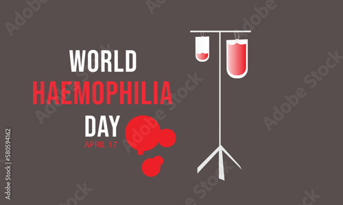 World Haemophilia Day. Template for background, banner, card, poster 