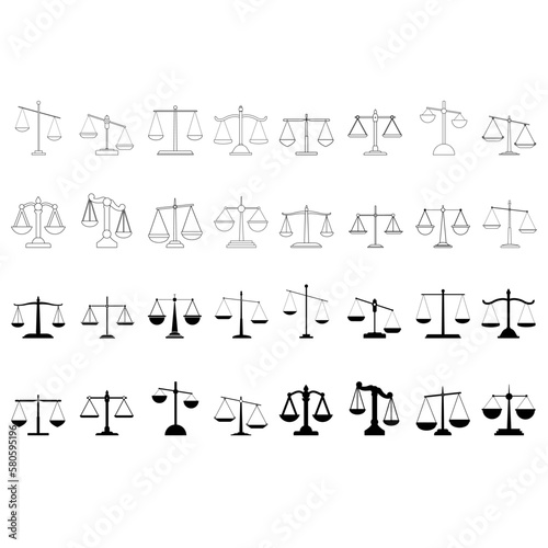 Libra icon vector set. scales illustration sign collection. balance symbol. weigher logo.